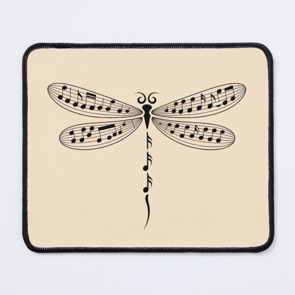 Item preview, A dragonfly designed entirely from music notes designed and sold by 123ks.