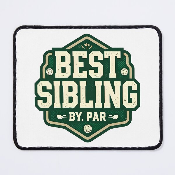Item preview, BEST SIBLING Golf Badge – Vintage Retro Family Gift designed and sold by MKV Design.