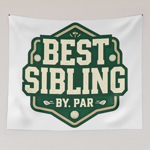 Item preview, BEST SIBLING Golf Badge – Vintage Retro Family Gift designed and sold by MKV Design.