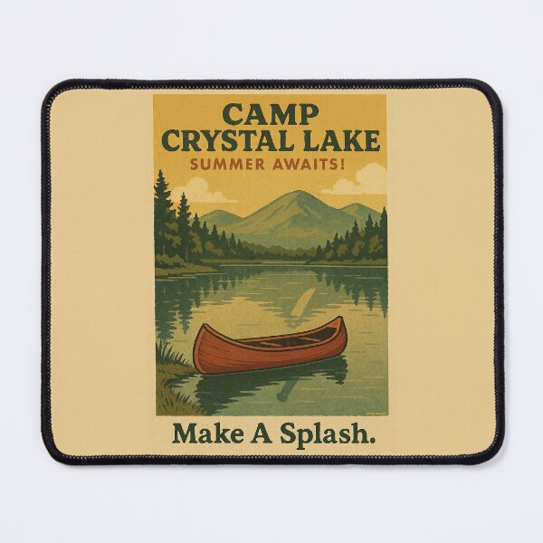 Item preview, Camp Crystal Lake – Vintage Summer Camp Horror Parody Design designed and sold by DiamondSkyShirt.
