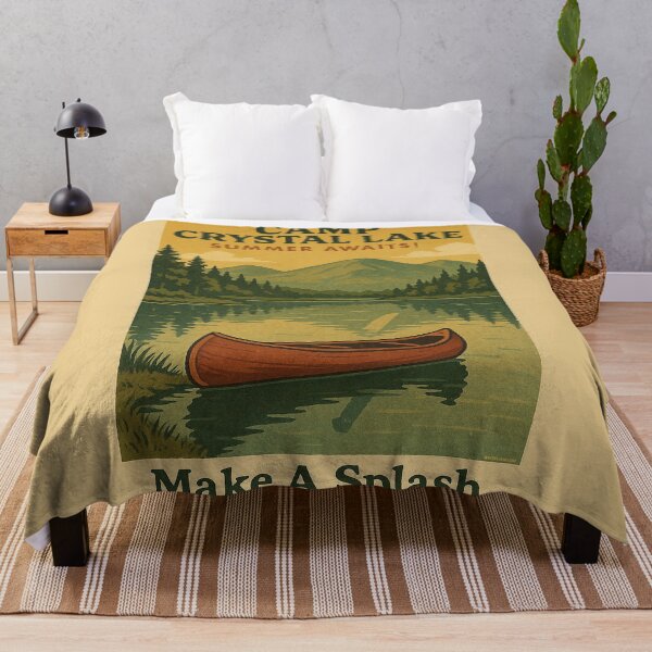 Item preview, Camp Crystal Lake – Vintage Summer Camp Horror Parody Design designed and sold by DiamondSkyShirt.