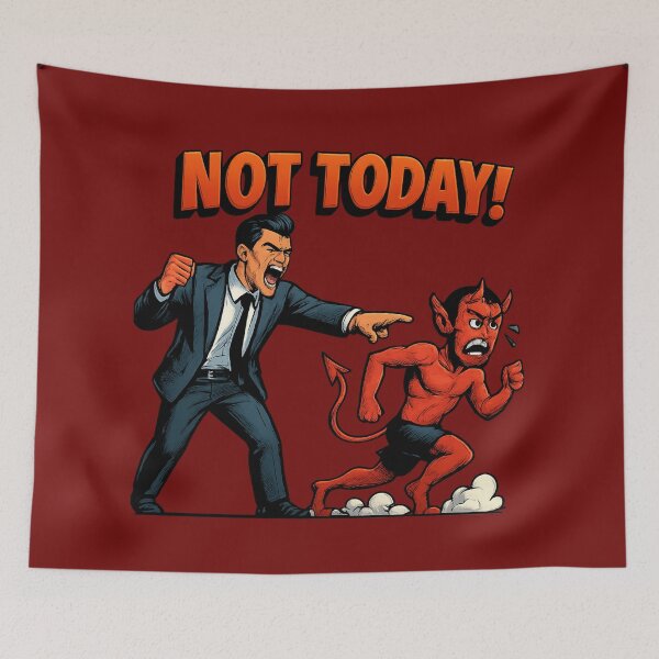 Item preview, Back Off, Beelzebub! designed and sold by DeadThingsShop.