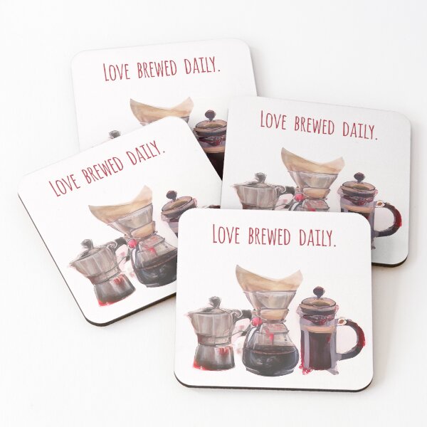 Item preview, Love Brewed Daily – Modern Bold Edition designed and sold by Art & Coffee.