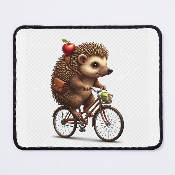 Item preview, Cute Hedgehog Riding a Bicycle with Apples – Adorable Kids Graphic, Nature Lovers Design and Back to School/Autumn Theme designed and sold by Studiocolors.