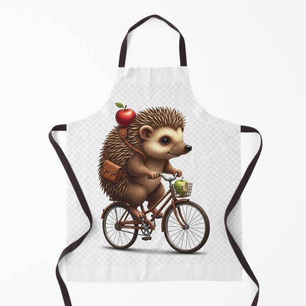 Item preview, Cute Hedgehog Riding a Bicycle with Apples – Adorable Kids Graphic, Nature Lovers Design and Back to School/Autumn Theme designed and sold by Studiocolors.