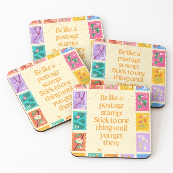 Item preview, Postage Stamp Motivation - Stick to One Thing Quote  designed and sold by Annie & Petal Prints.