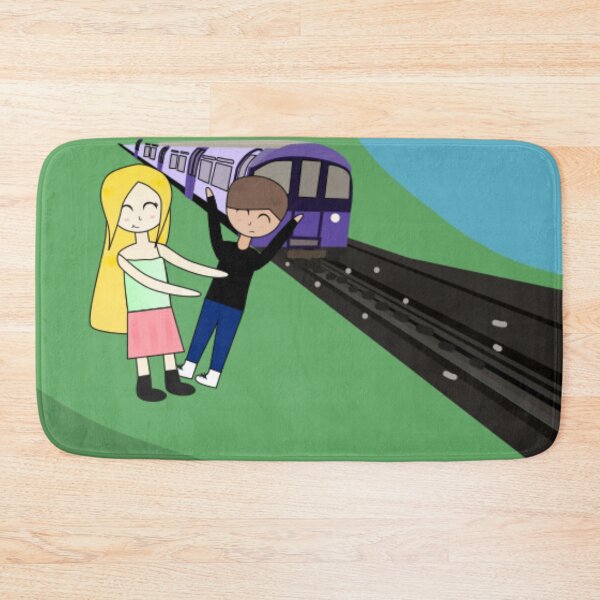 Item preview, Amber pushing Freddie in front of train designed and sold by GooglyEyes-.