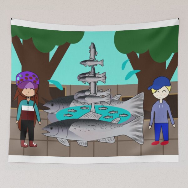 Item preview, Salmon Fountain designed and sold by GooglyEyes-.