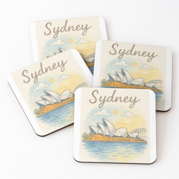Artikelvorschau, Handgezeichnete, verträumte Sydney-Illustration entworfen und verkauft von MIArt Studio.