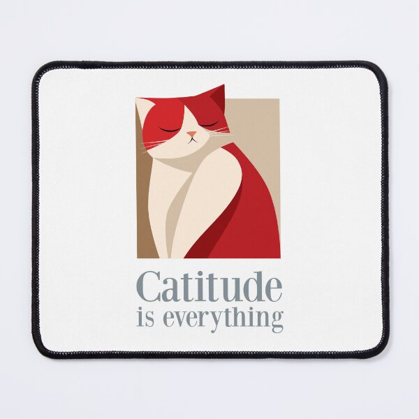 Item preview, Catitude Is Everything | Minimal Sassy Cat Art designed and sold by Cat Quotes.