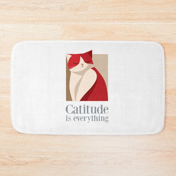 Item preview, Catitude Is Everything | Minimal Sassy Cat Art designed and sold by Cat Quotes.