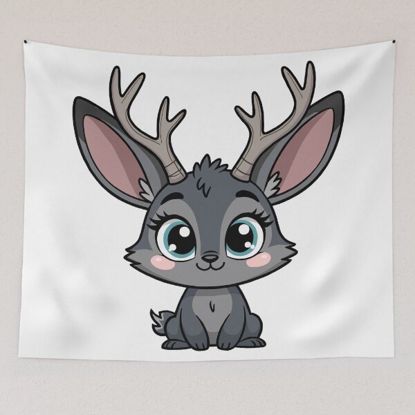 Item preview, Cute Jackalope Cryptid designed and sold by Really Bad Art.
