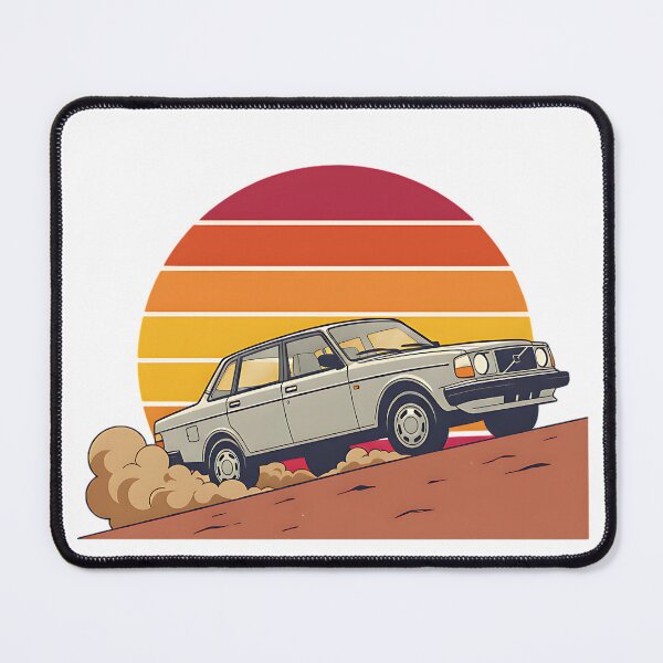 Item preview, Classic Volvo 240 Sedan Retro Sunset Off-Road designed and sold by Off-Road-Zone.