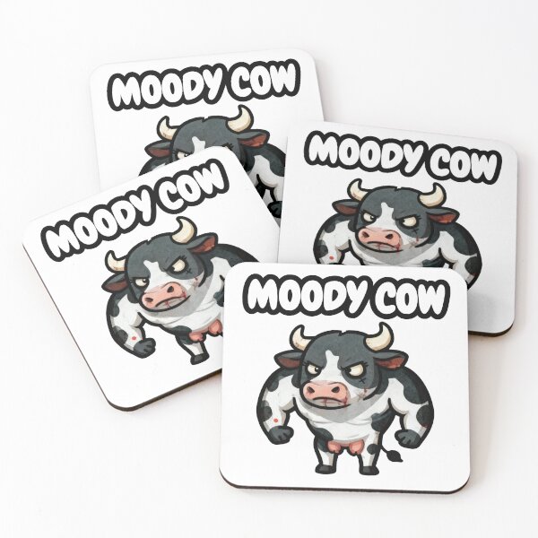 Item preview, Moody Cow - Fun Gift designed and sold by Quality-Custom-Designs.