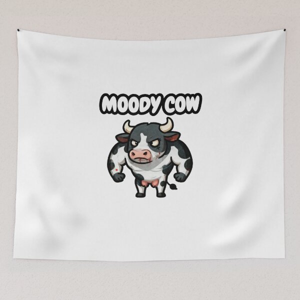 Item preview, Moody Cow - Fun Gift designed and sold by Quality-Custom-Designs.