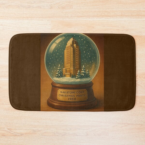 Item preview, Nakatomi Plaza Christmas Snowglobe – 1988 Holiday Illustration designed and sold by DiamondSkyShirt.