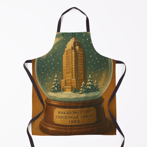 Item preview, Nakatomi Plaza Christmas Snowglobe – 1988 Holiday Illustration designed and sold by DiamondSkyShirt.