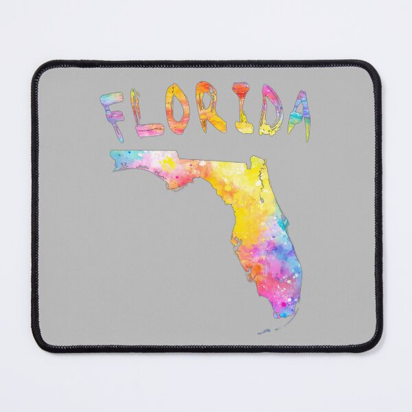 Item preview, Vibrant Watercolor Florida Map - Artistic Sunshine State Splash designed and sold by mashmosh.