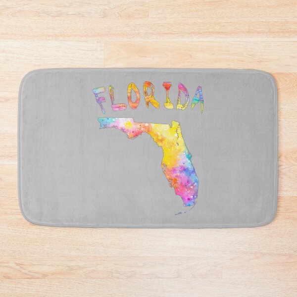 Item preview, Vibrant Watercolor Florida Map - Artistic Sunshine State Splash designed and sold by mashmosh.