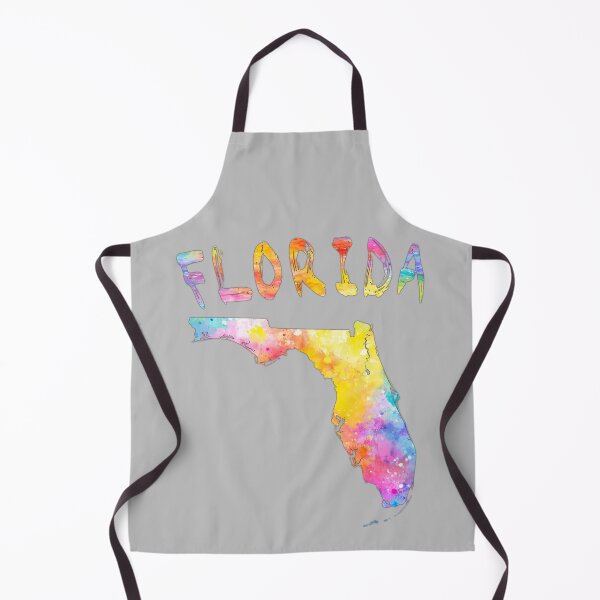 Item preview, Vibrant Watercolor Florida Map - Artistic Sunshine State Splash designed and sold by mashmosh.