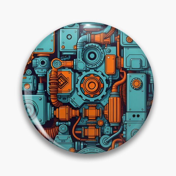 Item preview, Cyberpunk Tech Pattern – Industrial Sci-Fi Machine Art designed and sold by DanjerBoi.