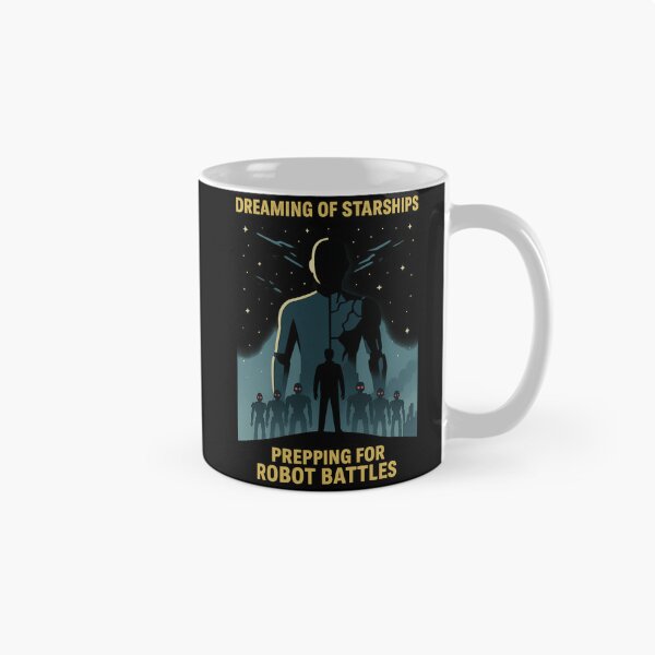 Item preview, Dreaming of Starships Prepping for Robot Battles designed and sold by TeeTimeTreasure.