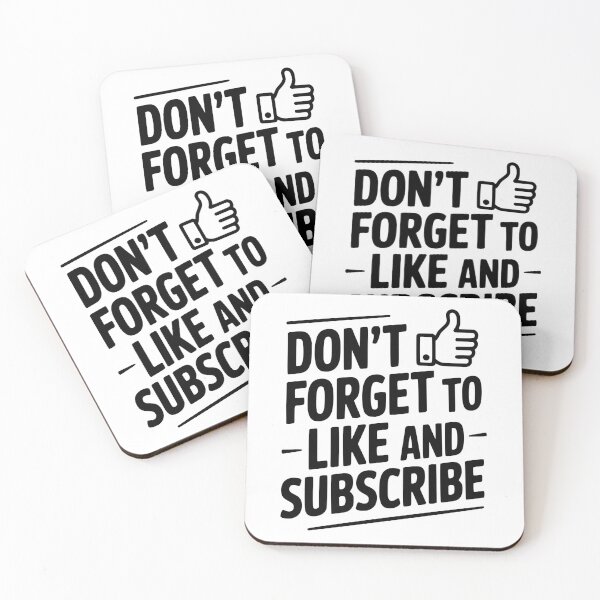 Item preview, Don't Forget to Like and Subscribe designed and sold by Frank Ring.