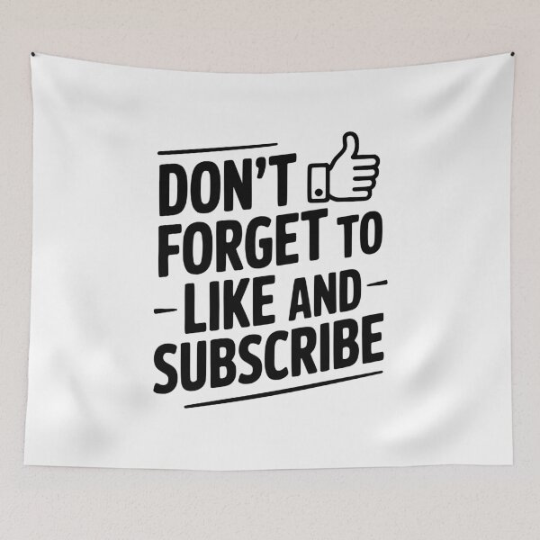Item preview, Don't Forget to Like and Subscribe designed and sold by Frank Ring.