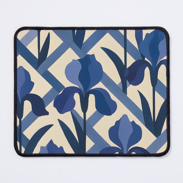 Item preview, Parallelogram x Iridaceae Art Print – Iris Blues & Purples designed and sold by Artsy-With.