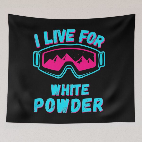 Item preview, I Live For White Powder Snow Sports Ski Snowboard Goggles Vintage 80s 90s Skiing Retro designed and sold by Clairenity Studio.
