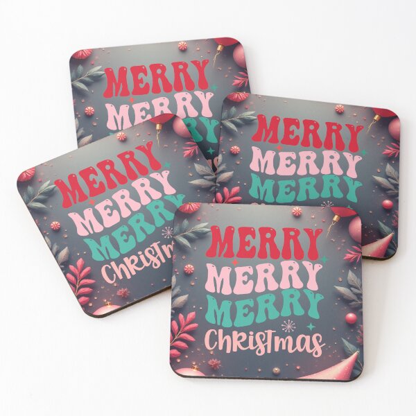 Item preview, Groovy Retro Merry Christmas Distressed Pastel Design designed and sold by DoveVonBucket.