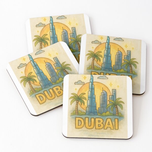 Artikelvorschau, Handgezeichnete, verträumte Dubai-Illustration entworfen und verkauft von MIArt Studio.