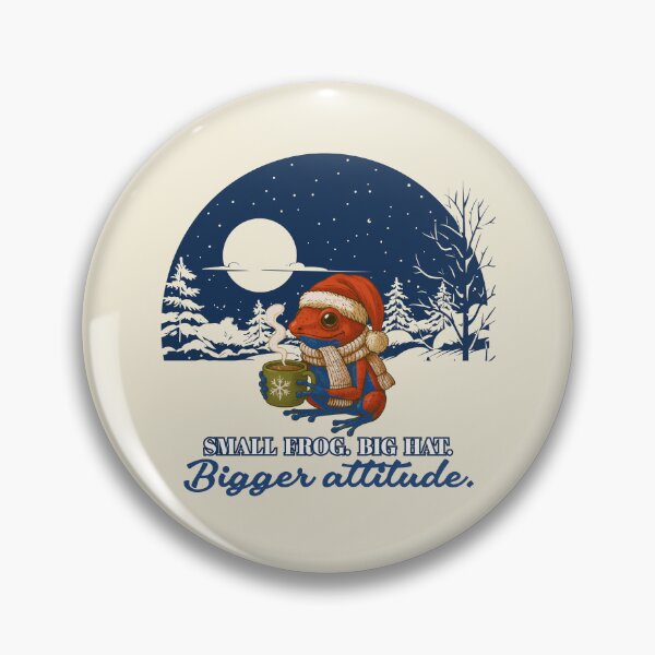 Item preview, SMALL FROG. BIG HAT. BIGGER  ATTITUDE. designed and sold by Pawethic Prints Studio.
