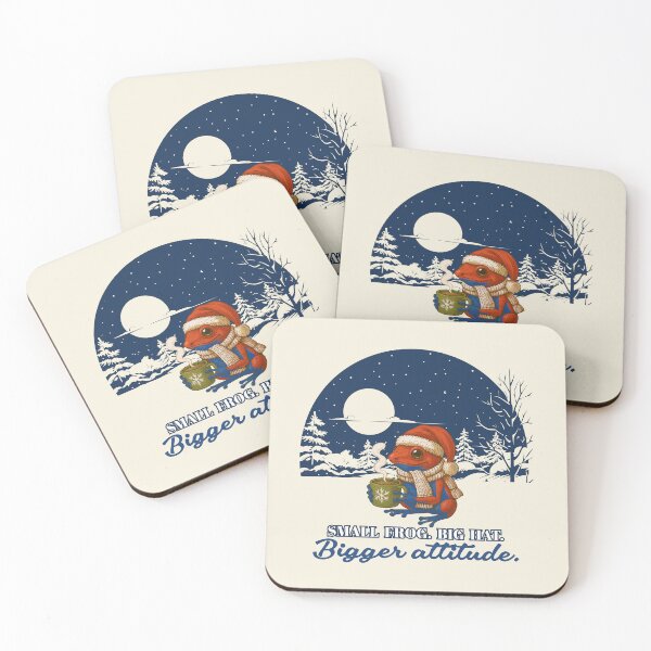 Item preview, SMALL FROG. BIG HAT. BIGGER  ATTITUDE. designed and sold by Pawethic Prints Studio.