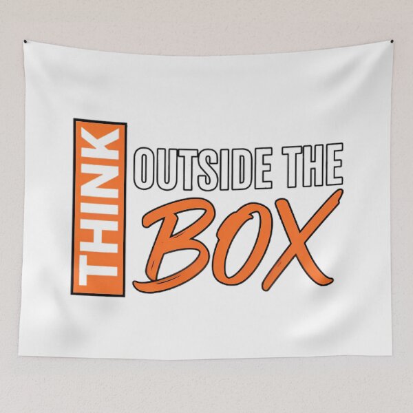 Item preview, Think Outside The Box - Motivational Typography Quote designed and sold by TobaGallery868.