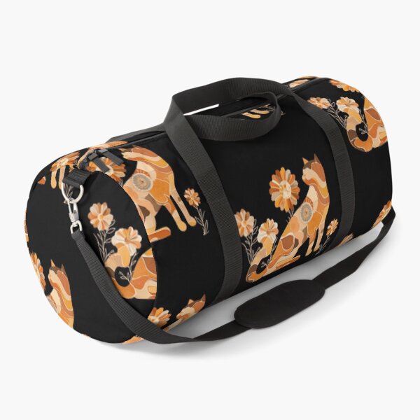 Item preview, Golden Patchwork Cat  – Retro Floral Boho Cat for Cat Lovers designed and sold by WitsandWonders.