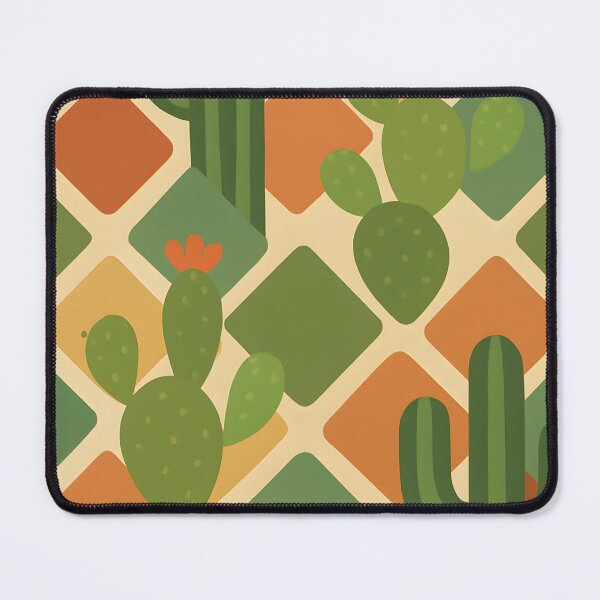 Item preview, Rhombus Lattice x Cactaceae Art Print – Succulent Greens & Reds designed and sold by Artsy-With.