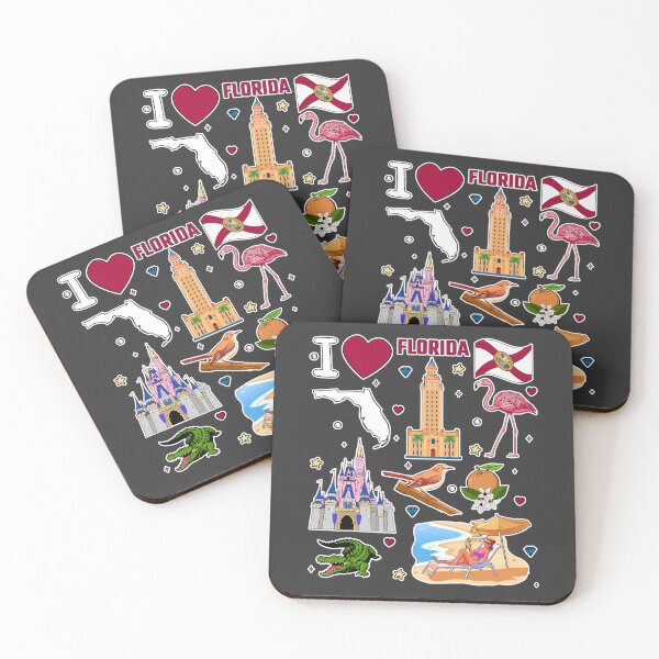 Item preview, Vibrant Florida Vacation Vibes: Sunshine State Icons Collage designed and sold by mashmosh.