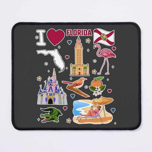 Item preview, Vibrant Florida Vacation Vibes: Sunshine State Icons Collage designed and sold by mashmosh.