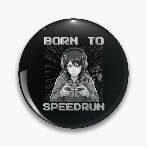 Item preview, Anime Girl Gamer – Born to Speedrun Manga Style Art designed and sold by PHRASEandSTYLE.