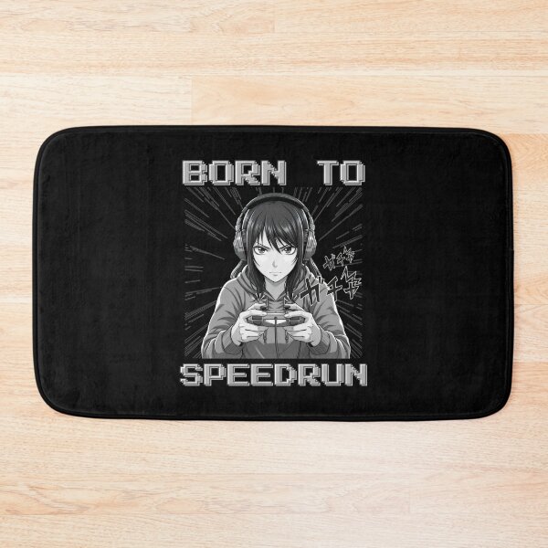 Item preview, Anime Girl Gamer – Born to Speedrun Manga Style Art designed and sold by PHRASEandSTYLE.