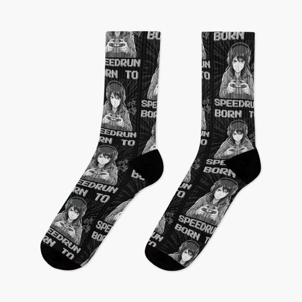 Item preview, Anime Girl Gamer – Born to Speedrun Manga Style Art designed and sold by PHRASEandSTYLE.
