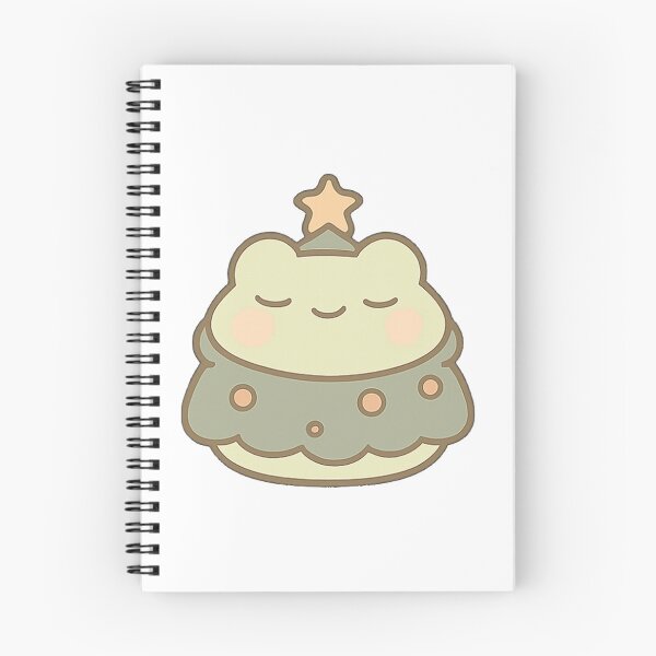 Item preview, Kawaii Mochi Christmas Tree Frog Sticker designed and sold by BluesSketchbook.