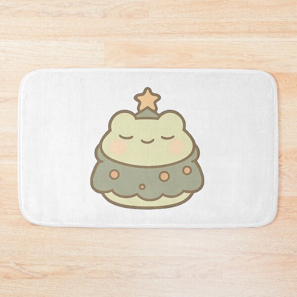 Item preview, Kawaii Mochi Christmas Tree Frog Sticker designed and sold by BluesSketchbook.
