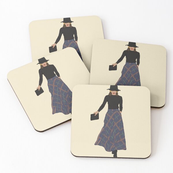 Item preview, Minimalist Fashion – Stylish Woman in Hat and Maxi Skirt designed and sold by attus-doodles.