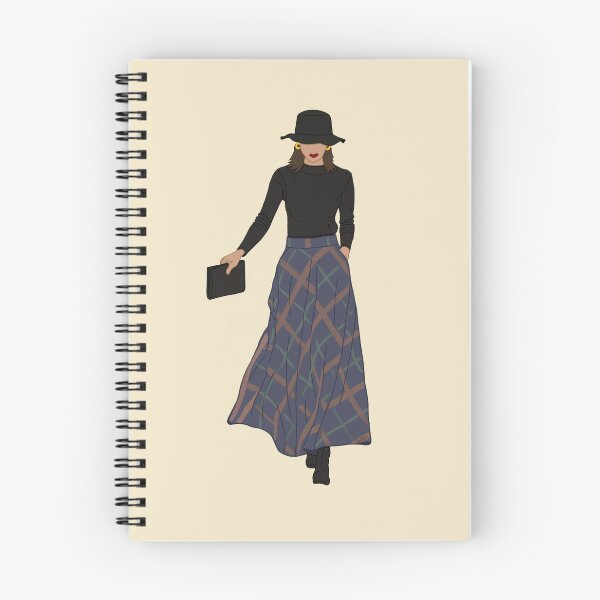 Item preview, Minimalist Fashion – Stylish Woman in Hat and Maxi Skirt designed and sold by attus-doodles.