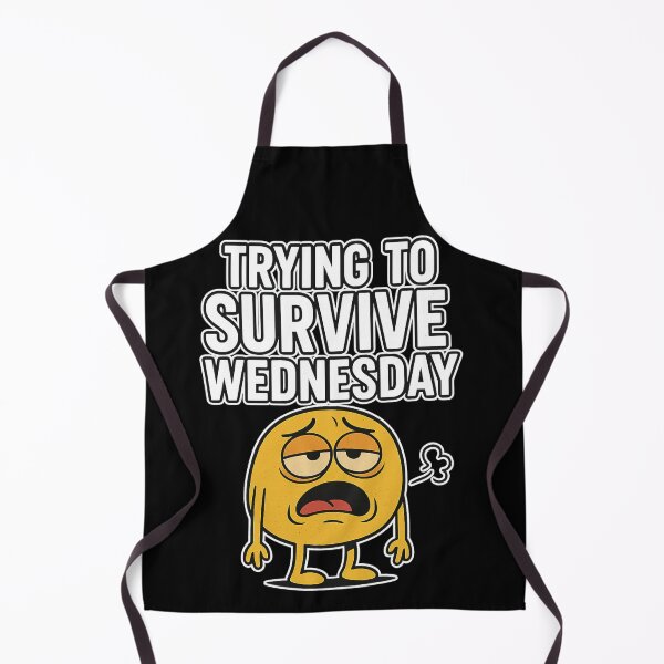 Item preview, Trying to Survive Wednesday Funny Tired Emoji – Midweek Humor Graphic Tee designed and sold by SplashPixel.