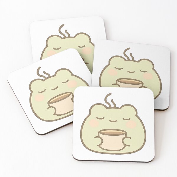 Item preview, Kawaii Mochi Hot Chocy Frog Sticker designed and sold by BluesSketchbook.