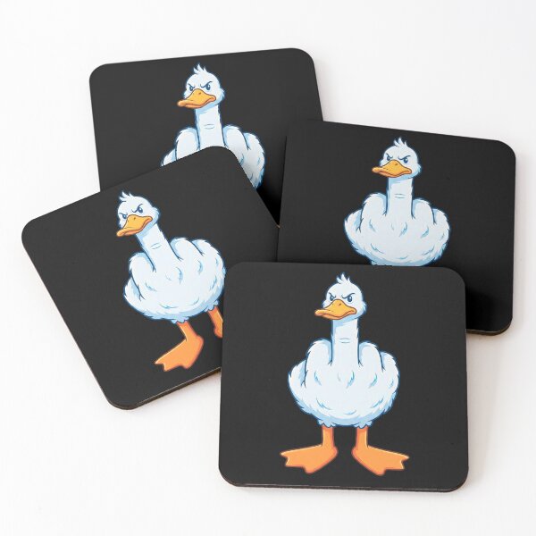 Item preview, Funny Middle Finger Duck - Rude "Duck You" Goose Pun designed and sold by SlocifieShop.