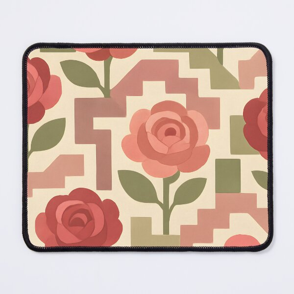 Item preview, Stepped Trapezoid x Rosaceae Art Print – English Rose Garden designed and sold by Artsy-With.
